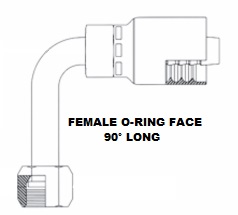 Female O-Ring Face Seal 90° Long (6)